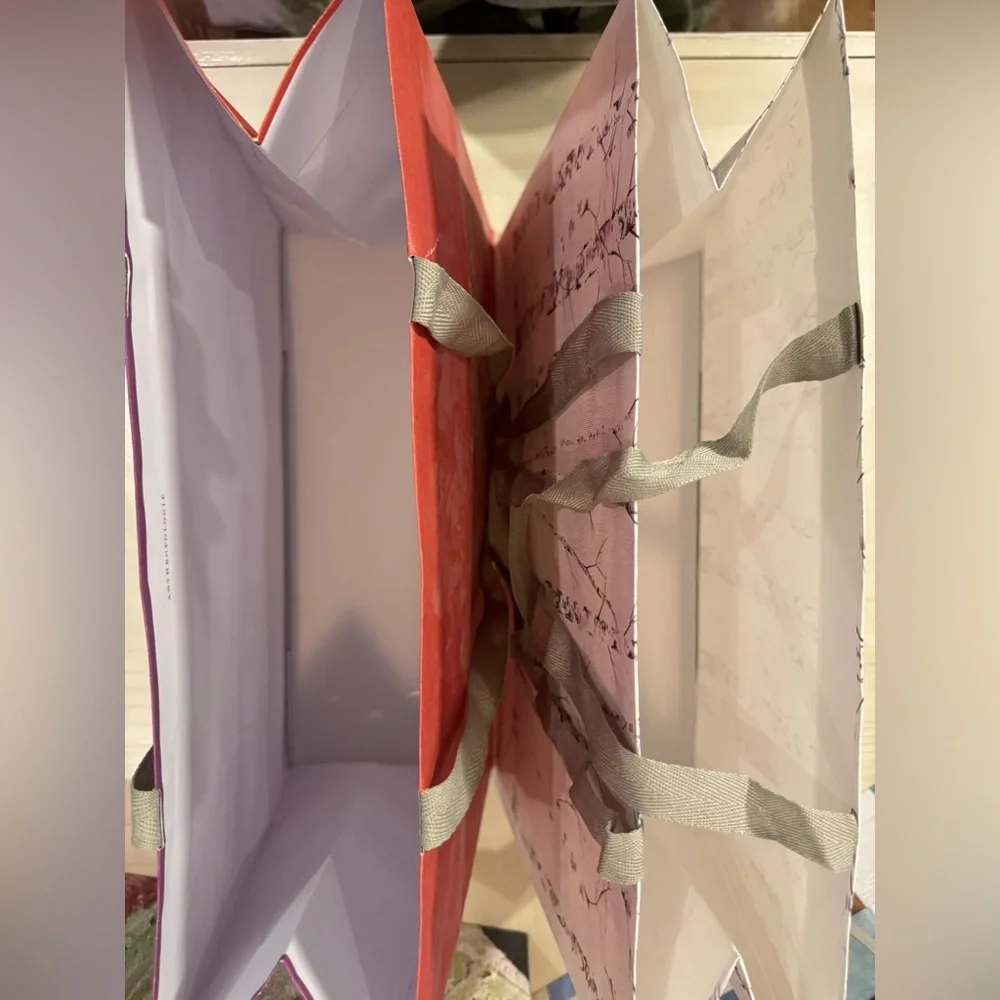 Anthropologie Large Shopping Bags Bundle of 4 | Reusable Gift Bags | Holiday Art